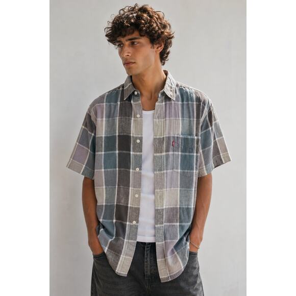 Levi's Other - NWT Levi’s Plaid Short Sleeve Button Up Shirt XL Neutral Grunge